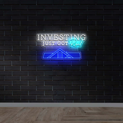 Investing Just Got Real - Premium Neon Artwork