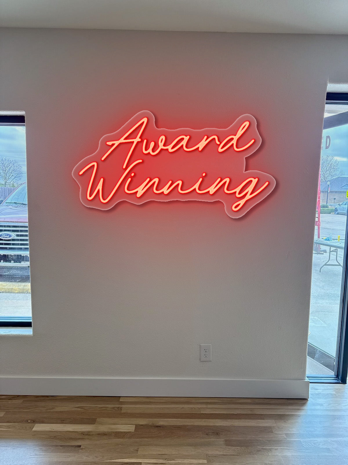 Award Winning (2 rows, cursive) - Premium Neon Artwork