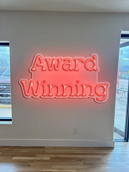 Award Winning (2 rows) - Premium Neon Artwork