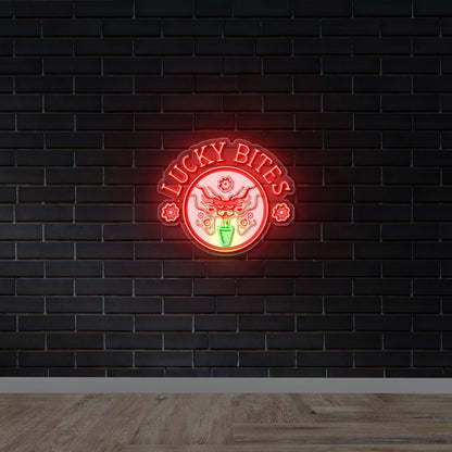 LUCKY BITES - Premium Neon Artwork