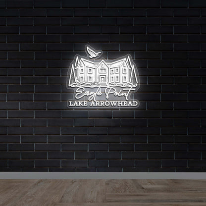 Eagle Point Lake Arrowhead - Premium Neon Artwork