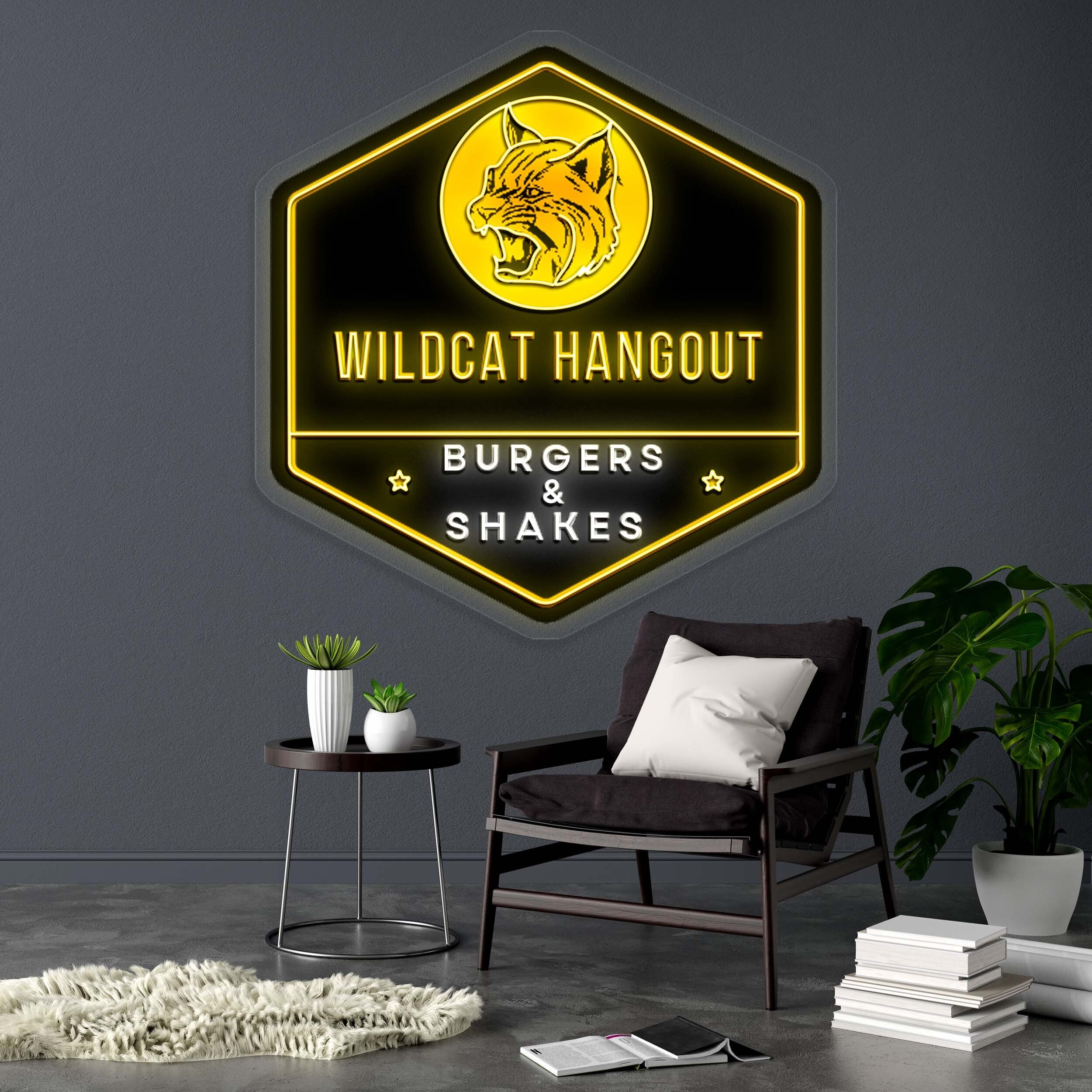 WILDCAT HANGOUT - Premium Neon Artwork