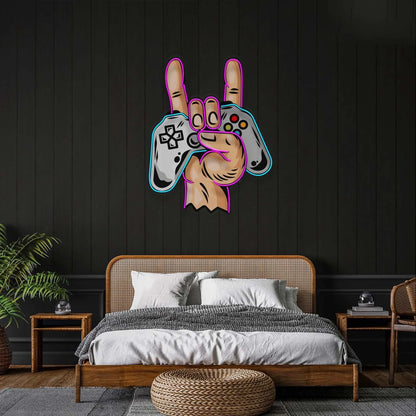 GAMER - Premium Neon Artwork