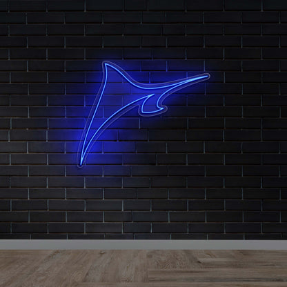Elegant Manta Ray - Premium Neon Artwork