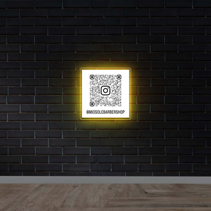 Miosole Barbershop QR | 2nd Version- Premium Neon Artwork