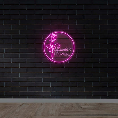 Claudia's Flowers - Premium Neon Artwork