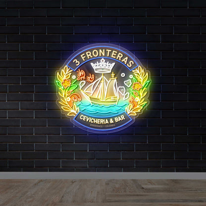 3 Fronteras Cevicheria & Bar - Premium Neon Artwork