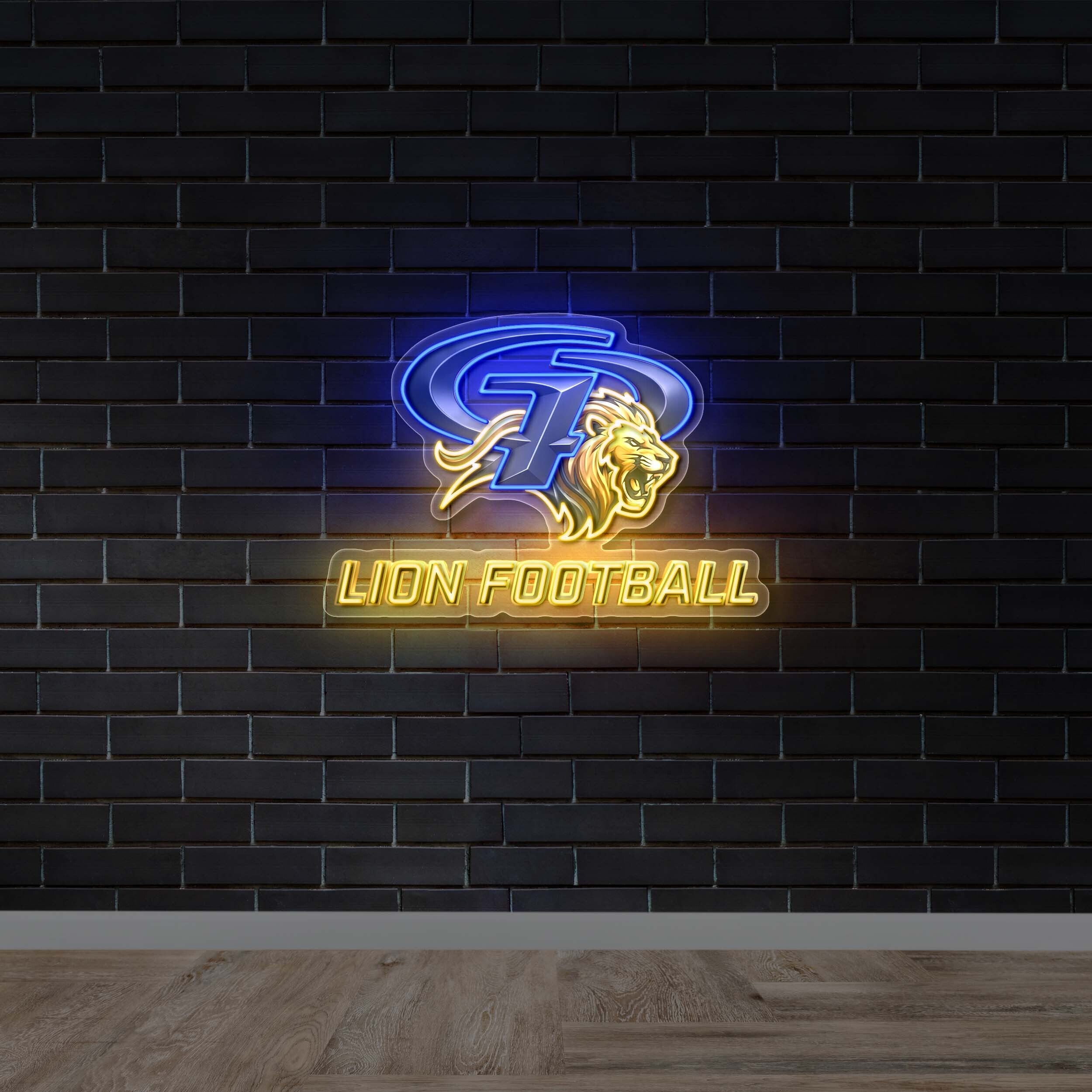 Lion Football - Premium Neon Artwork