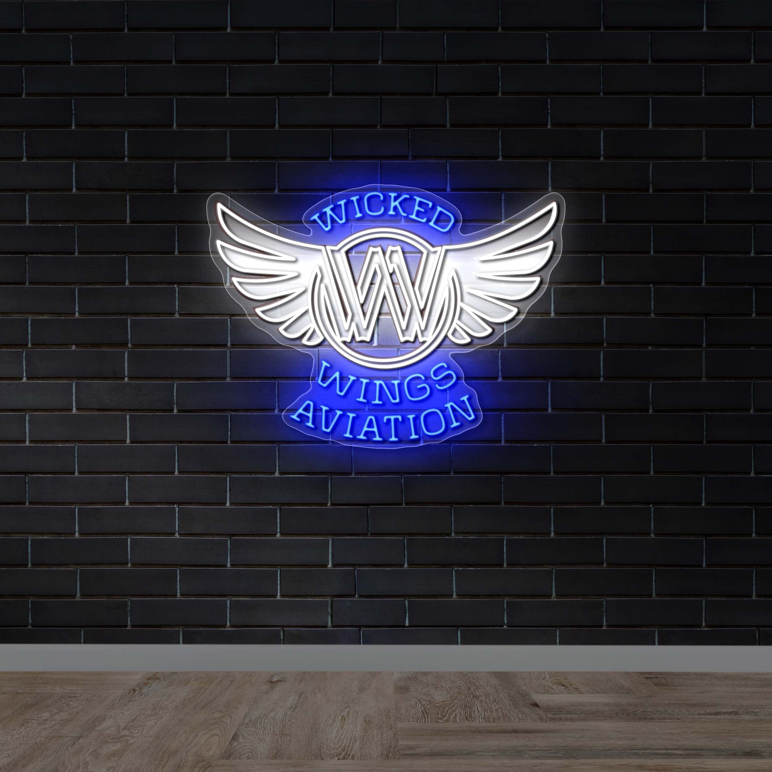 Wicked Wings Aviation - Premium Neon Artwork