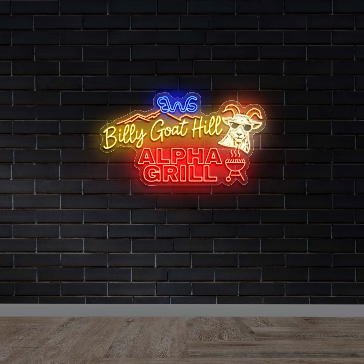 Billy Goat Hill Alpha Grill - Premium Neon Artwork