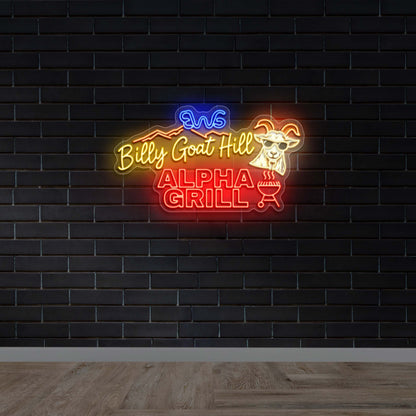 Billy Goat Hill Alpha Grill - Premium Neon Artwork