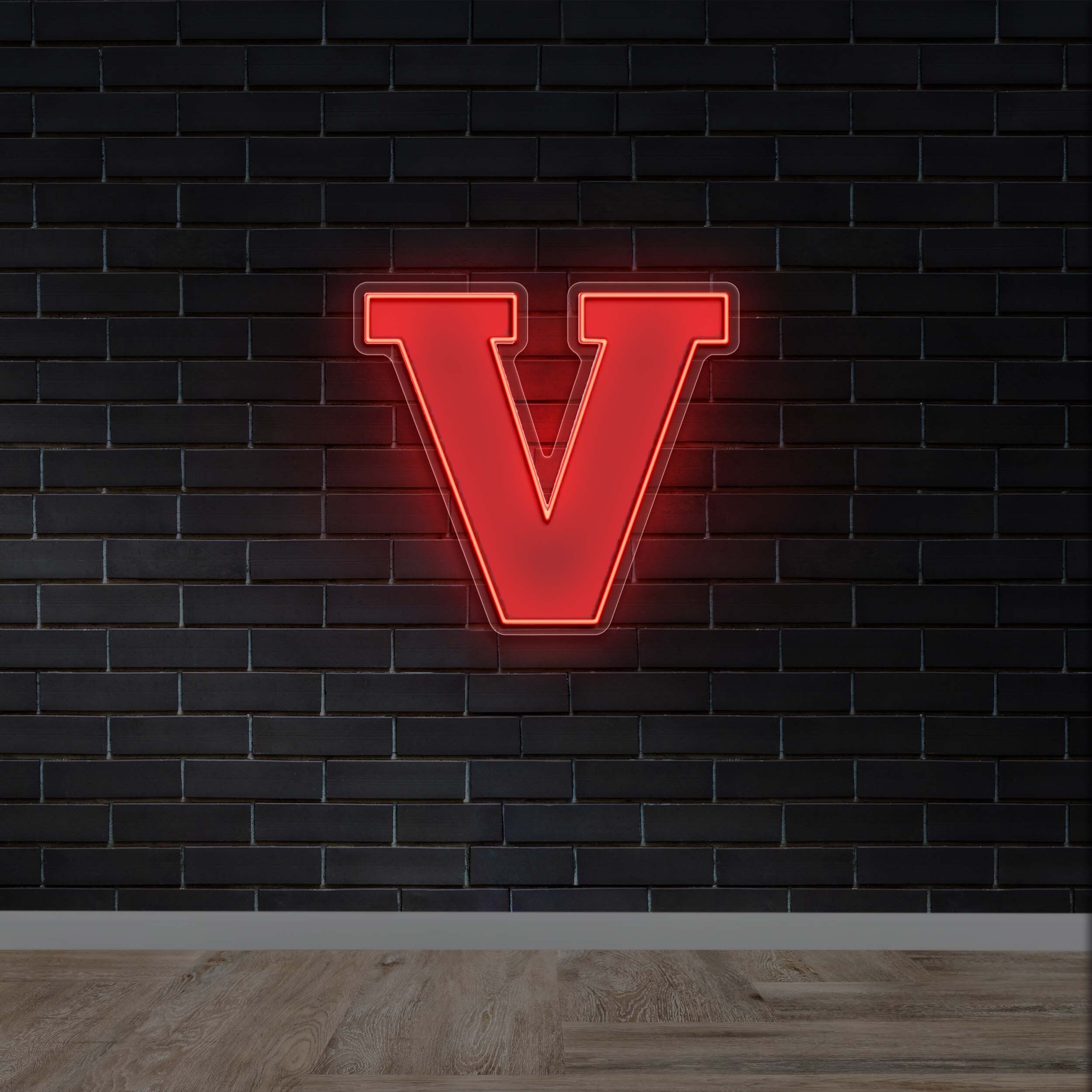 V - Premium Neon Artwork