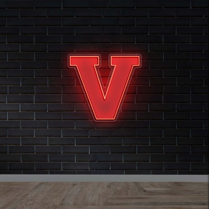 V - Premium Neon Artwork