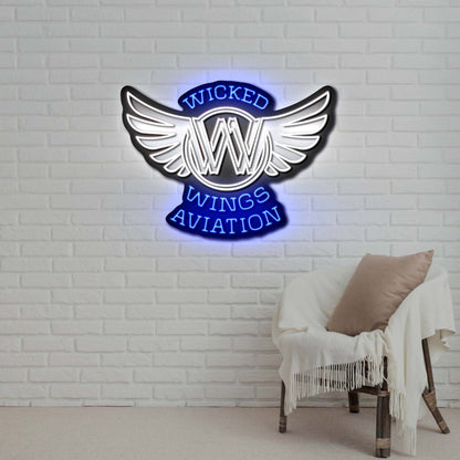 Wicked Wings Aviation - Premium Neon Artwork