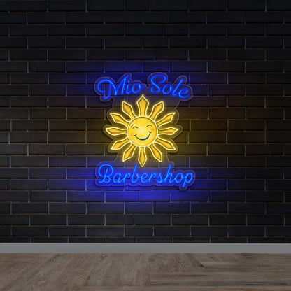 Mio Sole Barbershop - Premium Neon Artwork