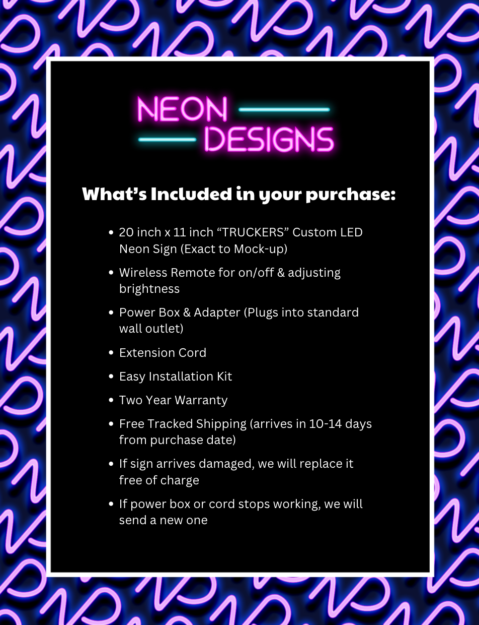 TRUCKERS – Premium Neon Artwork