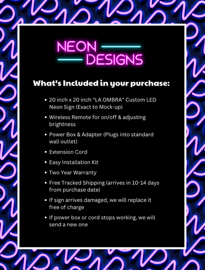 LA OMBRA – Premium Neon Artwork