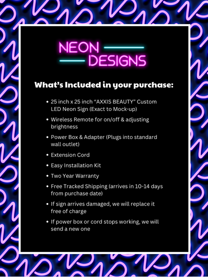 AXXIS BEAUTY - Premium Neon Artwork