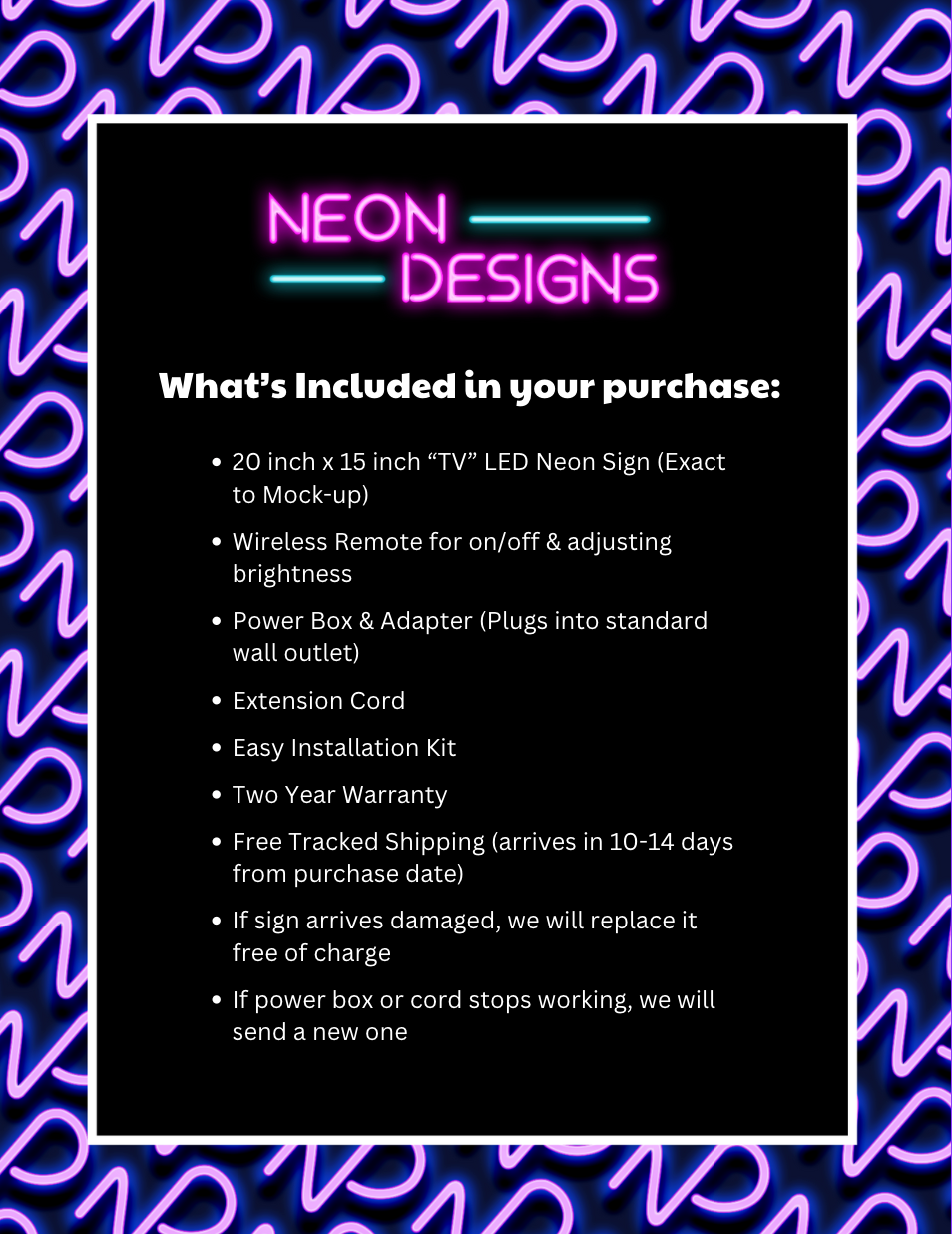 TV - Premium Neon Artwork