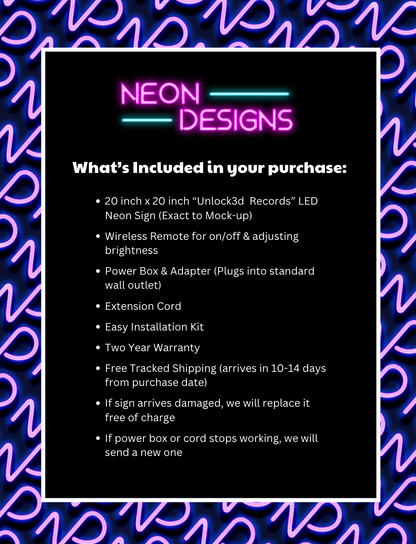 Record Label - Premium Neon Artwork