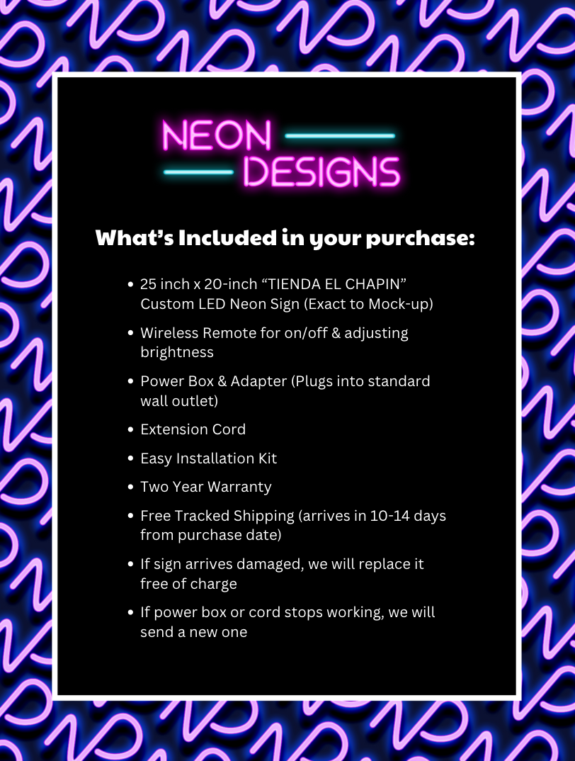 TIENDA EL CHAPIN - Premium Neon Artwork