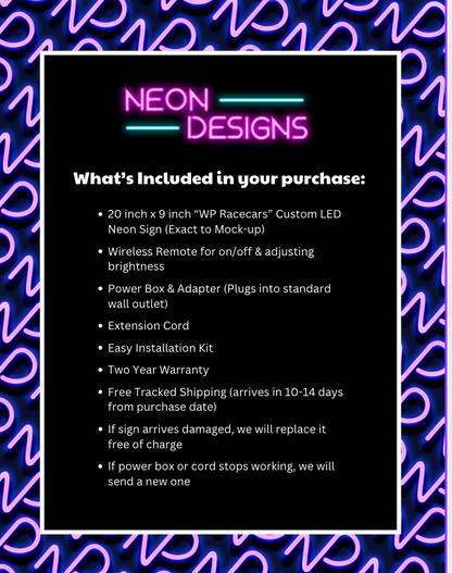 WP RACECARS - Premium Neon Artwork