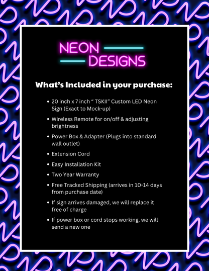 TSKII - Premium Neon Artwork