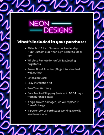 Innovative Leadership Hub - Premium Neon Artwork