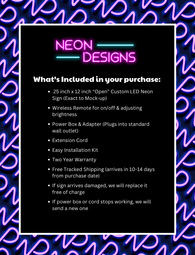 Open - Premium Neon Artwork