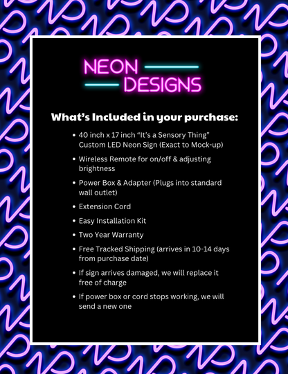 It's a sensory thing - Premium Neon Artwork