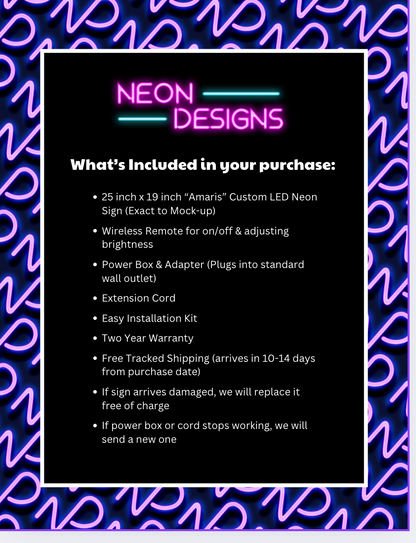 Amaris -  Premium Neon Artwork