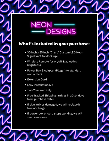 Crest - Premium Neon Artwork
