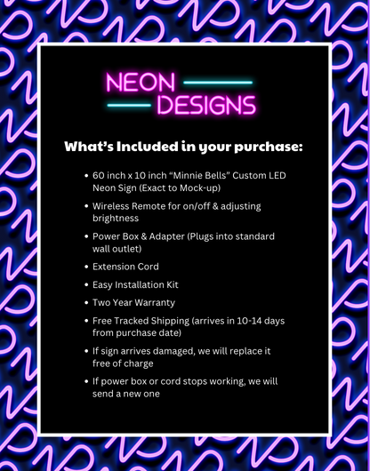 Minnie Bells - Premium Neon Artwork