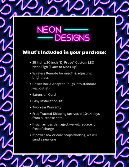Dj Prove - Premium Neon Artwork