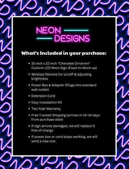 Cherokee Drive Inn - Premium Neon Artwork