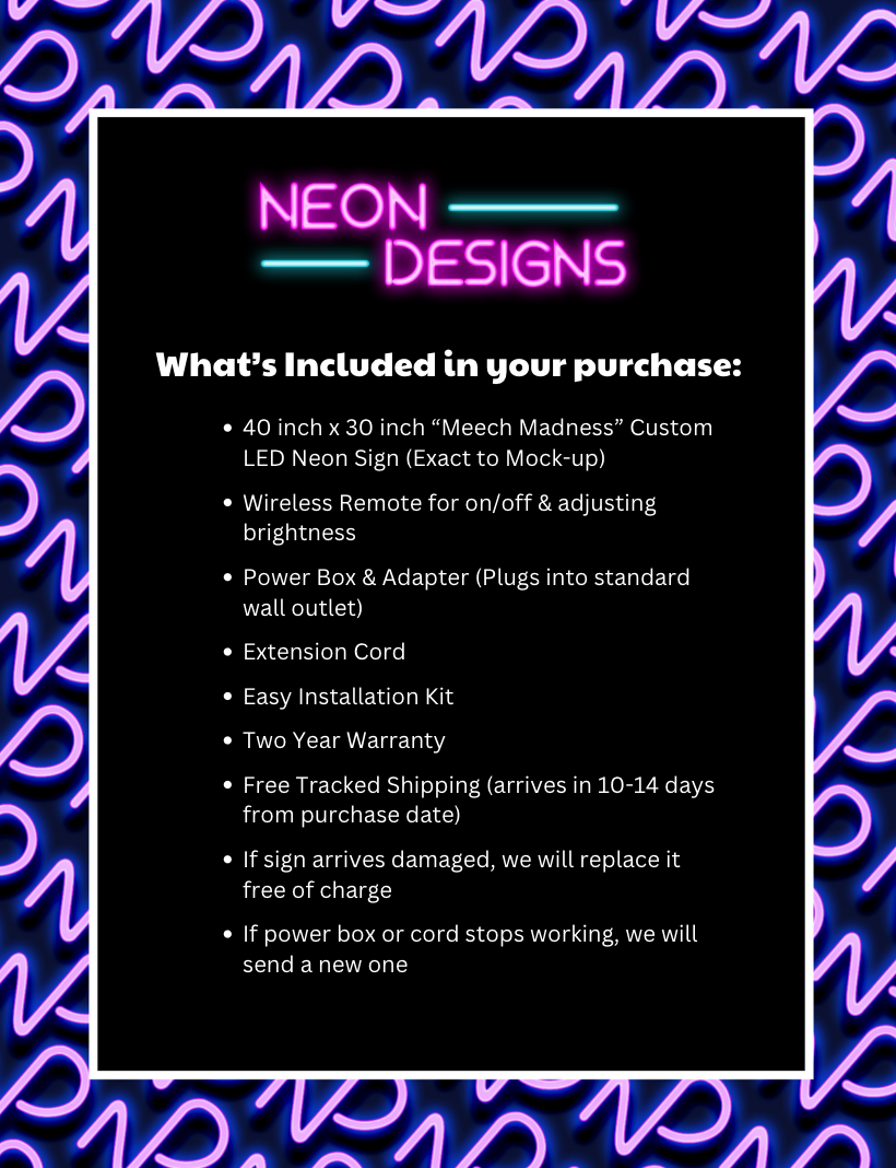 Meech Madness - Premium Neon Artwork