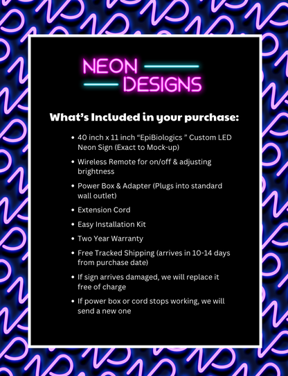 EpiBiologics - Premium Neon Artwork