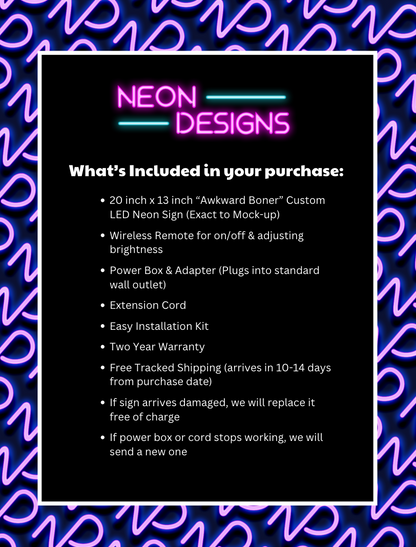 Akward Boner - Premium Neon Artwork