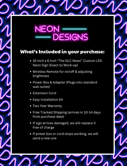 The GLC News - Premium Neon Artwork