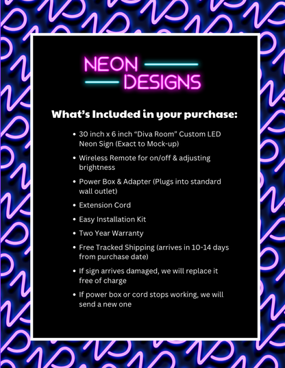 Diva Room - Premium Neon Artwork