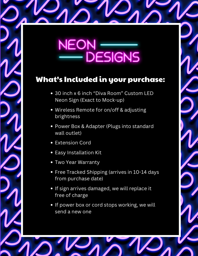 Diva Room - Premium Neon Artwork