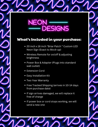 Briar Patch - Premium Neon Artwork