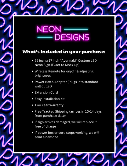 Ayonna M - Premium Neon Artwork