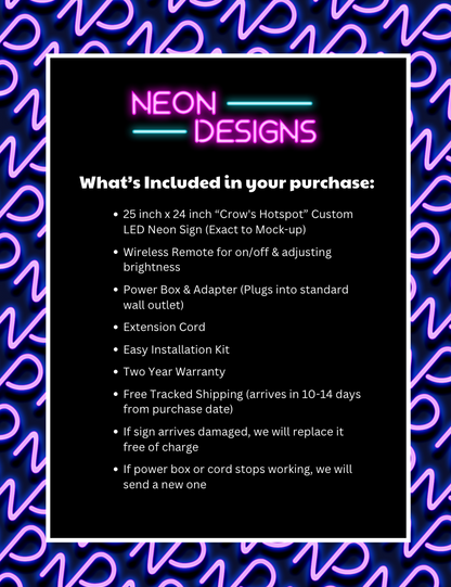 Crow's Hotspot - Premium Neon Artwork