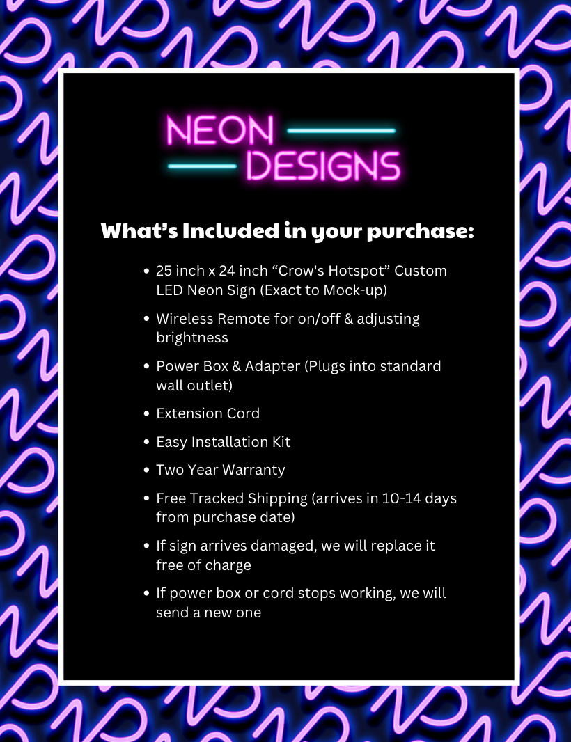 Crow's Hotspot - Premium Neon Artwork