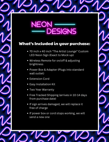 The Artist Lounge - Premium Neon Artwork