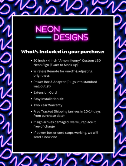 Arnoni Kenny - Premium Neon Artwork