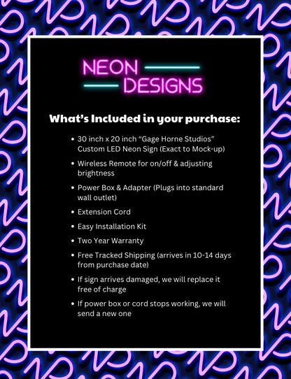 Gage Horne Studios - Premium Neon Artwork