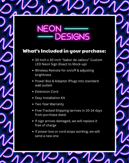 Sabor de Jalisco - Premium Neon Artwork