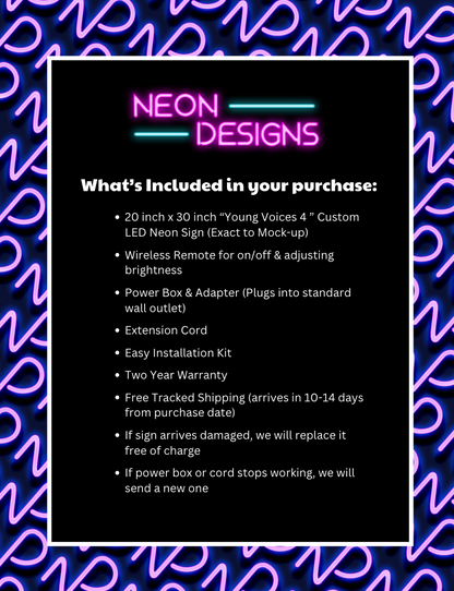 Young Voices 4 - Premium Neon Artwork